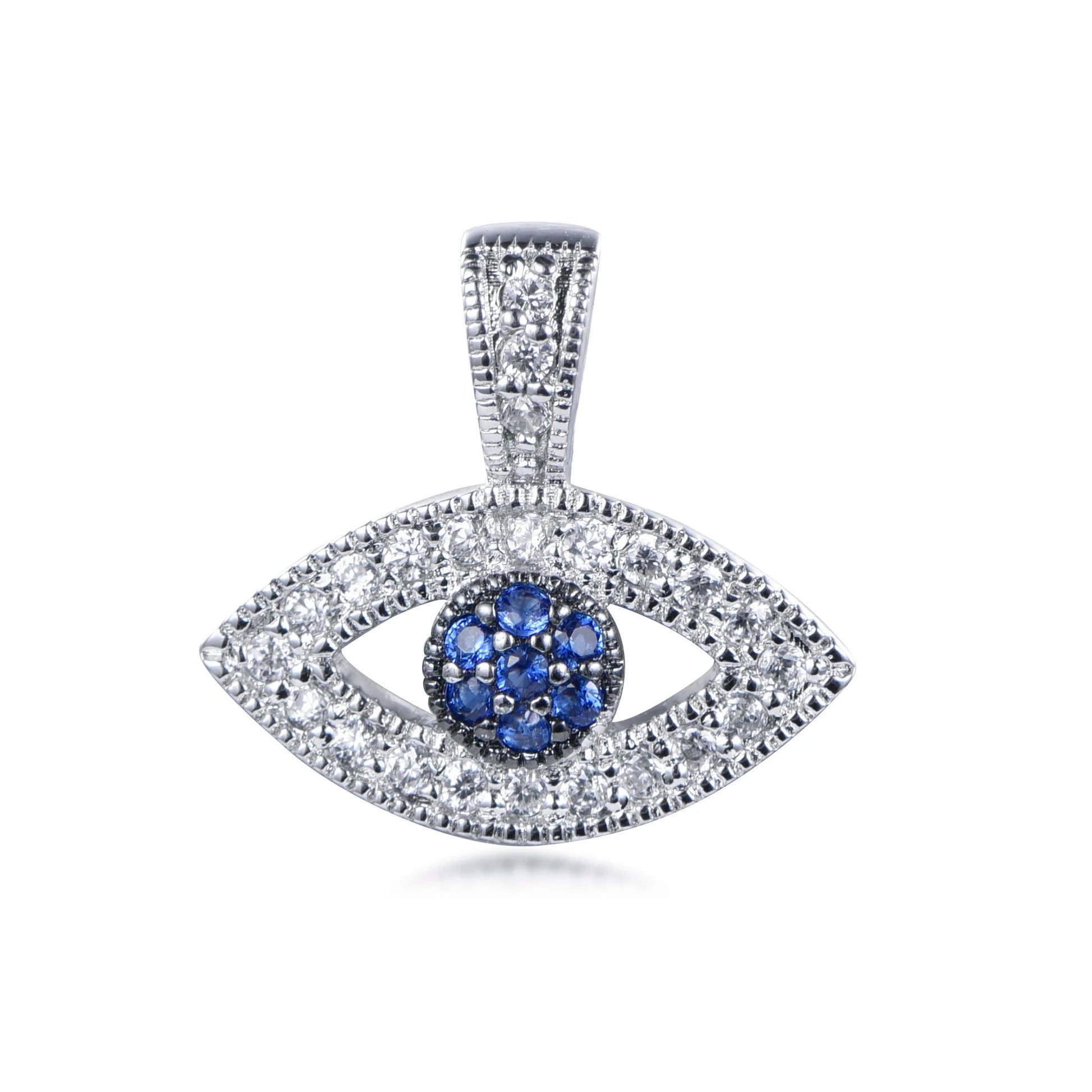 eye necklace 925 sterling silver Pendants wholesale fashion eye necklace charm eye diamond necklace pendant Kirin Jewelry