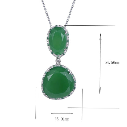 fashion green glass pendant colombian emerald jewelry ruby jewelry sets AAA zircon jewellery set 925 sterling silver jewelry set Kirin Jewelry