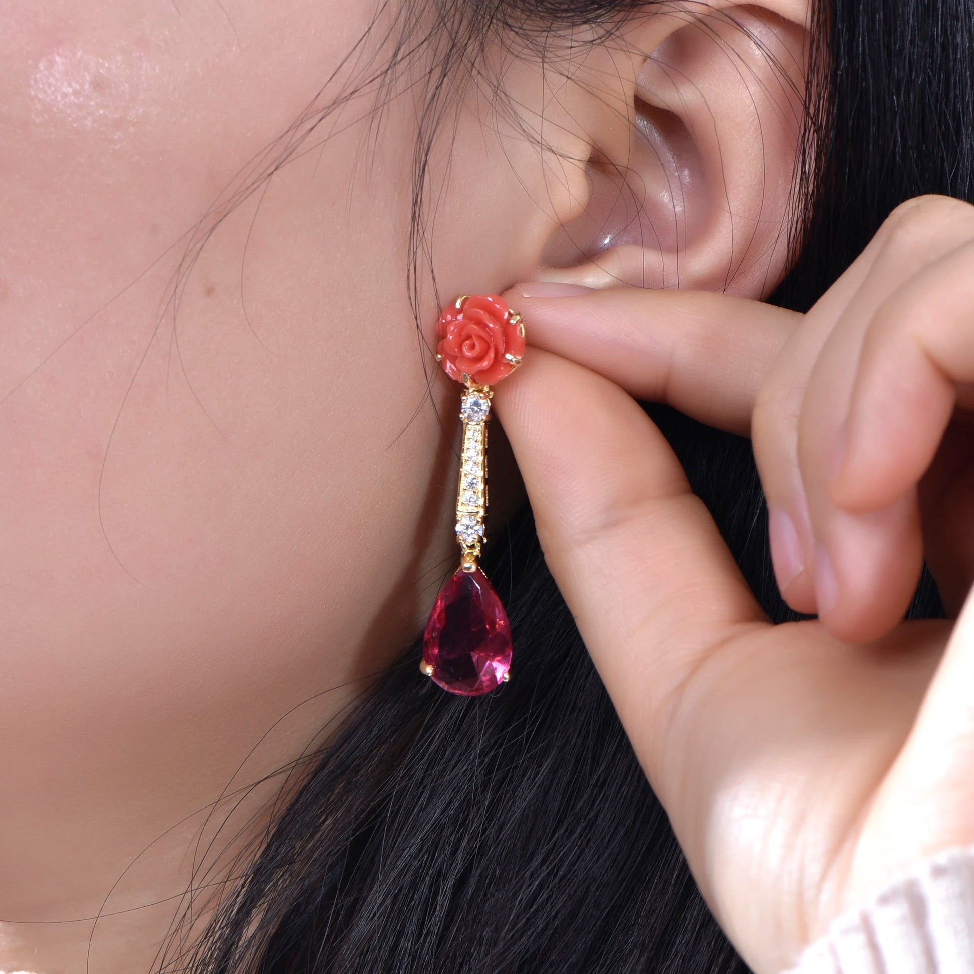 fashion jewelry gold jewelry earring women hot selling flower earring Kirin Jewelry