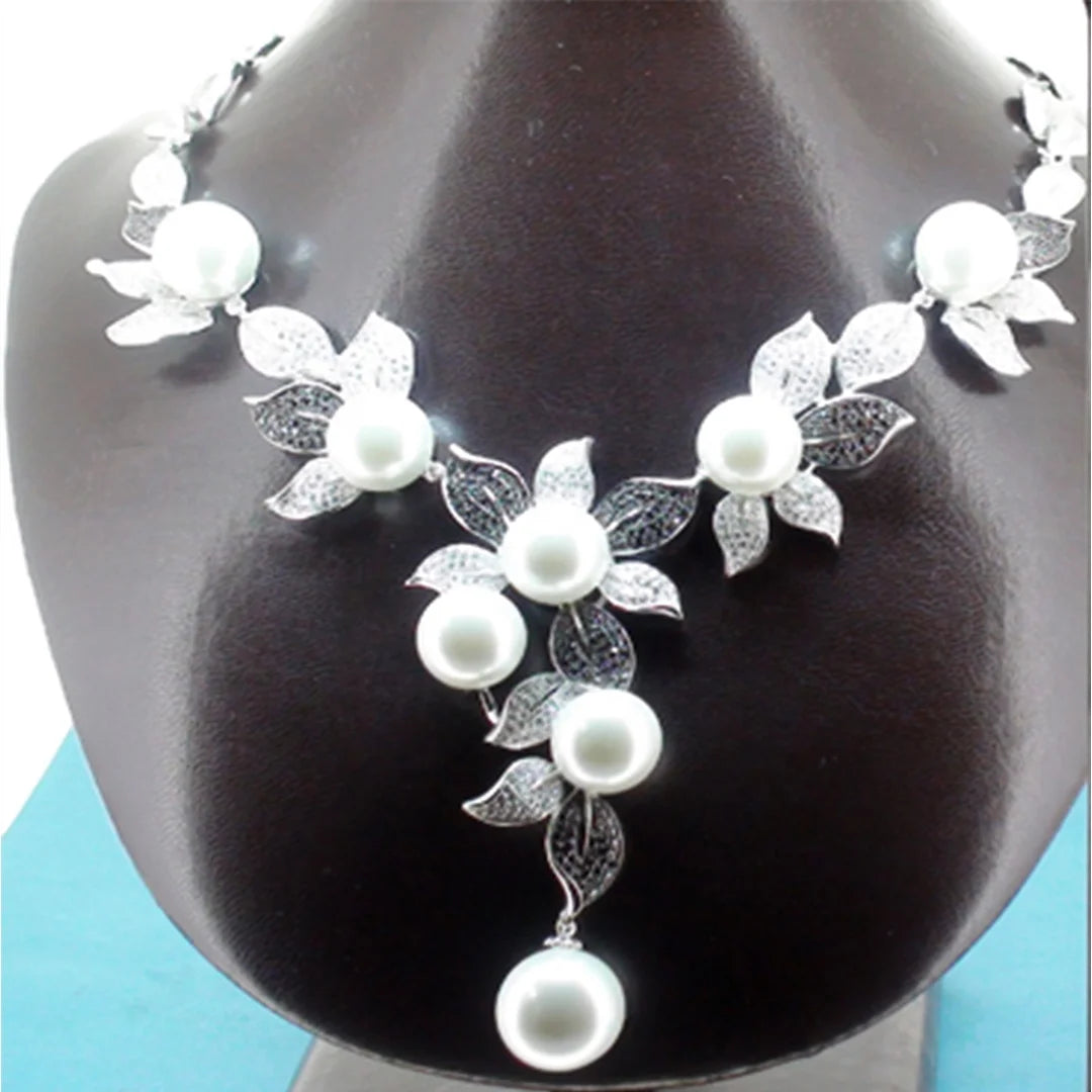 fine birth flower jewelry pearl necklace and earrings jewelry sets wedding female pearl jewelry set Kirin Jewelry