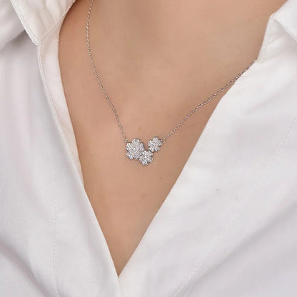 flower pendant customized fancy flower pendant necklace women birthday gift 925 sterling silver pendant Kirin Jewelry