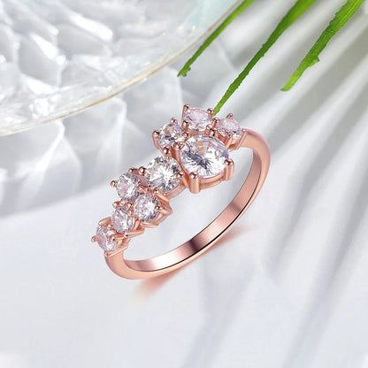 gold plated rings jewelry women AAA CZ crystal fashion finger ring custom adjustable open diamond ring Kirin Jewelry