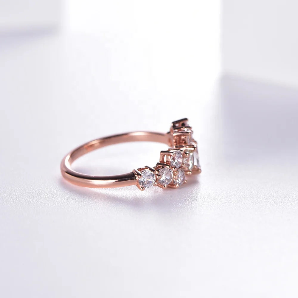 gold plated rings jewelry women AAA CZ crystal fashion finger ring custom adjustable open diamond ring Kirin Jewelry