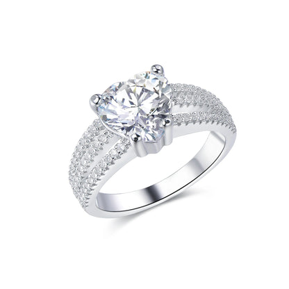 heart CZ moissanite engagement ring white gold 14k white gold wedding band 925 Silver Engagement Ring Kirin Jewelry