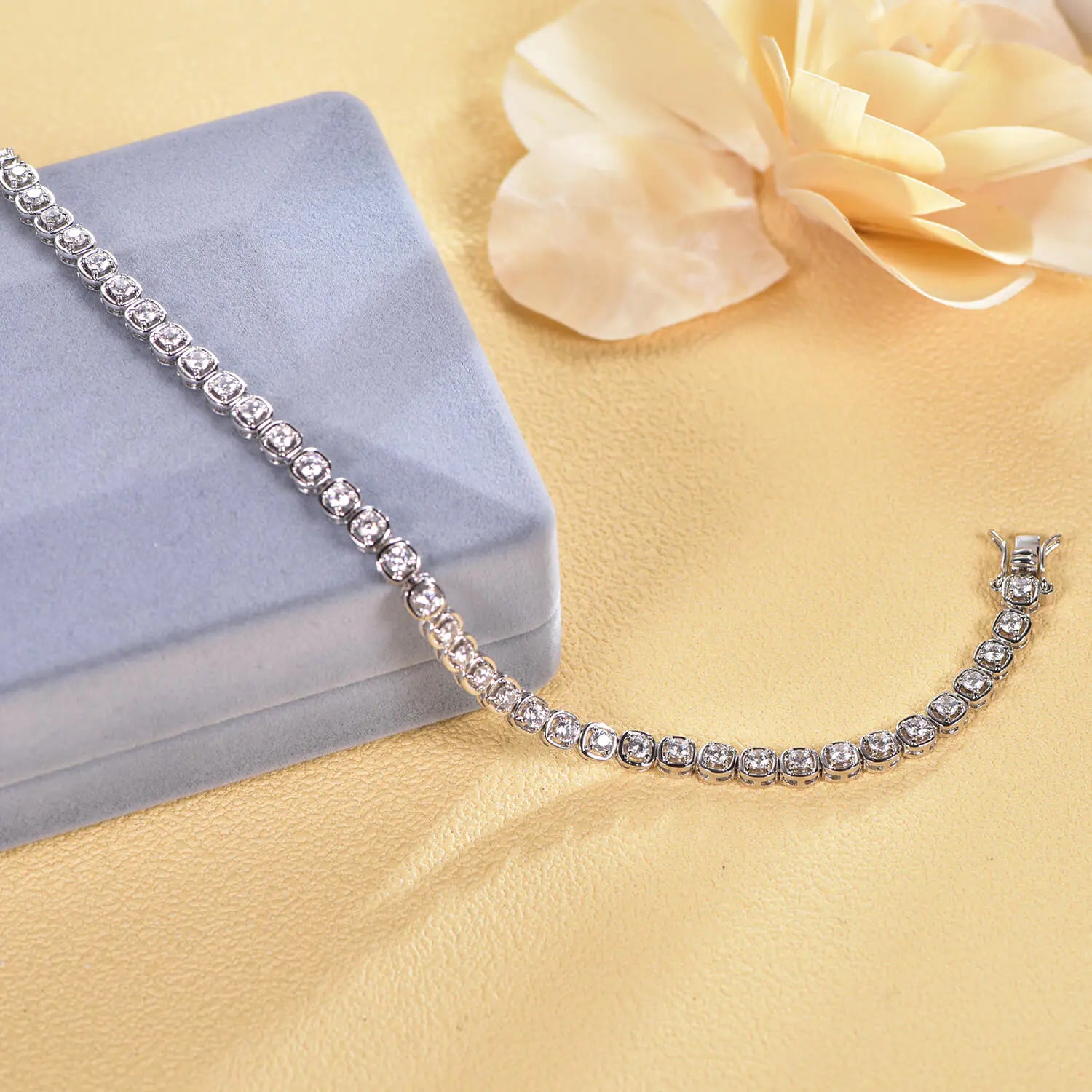 925 silver tennis bracelet simple style women's chain bracelet 