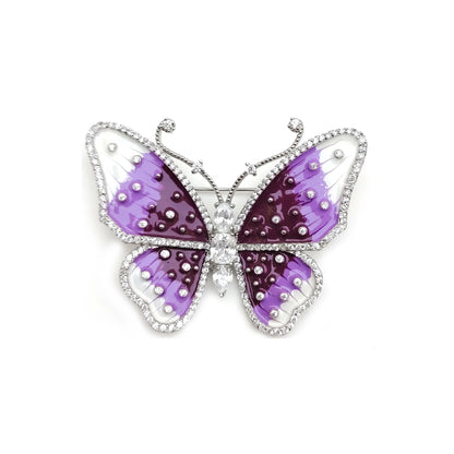 manufacture blue pink beautiful bow brooch pin animal ruby crystal cc white a brooch premium trendy women brooches pins Kirin Jewelry