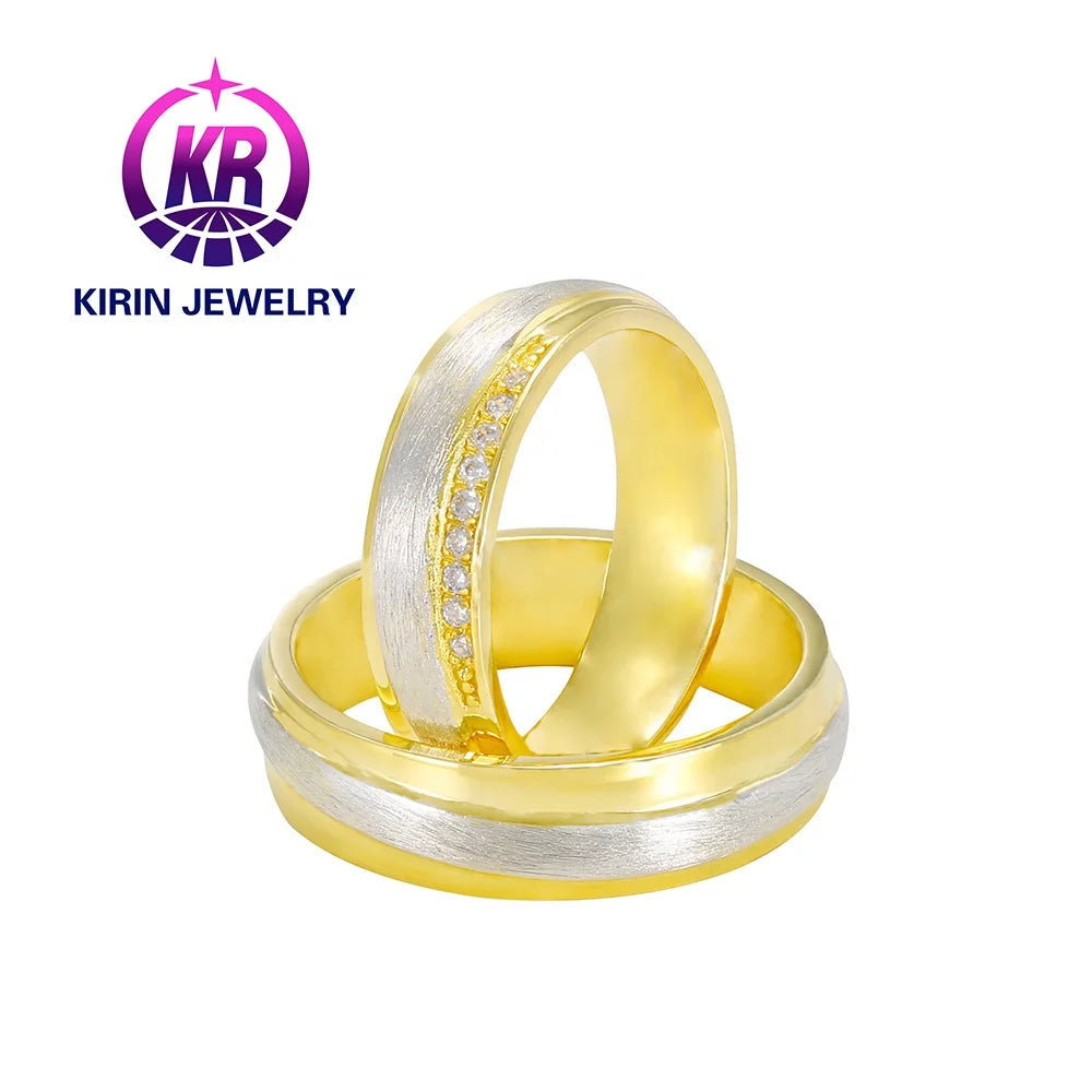 new gold wedding ring designs models for men 14k gold purity latest engagement wedding ring women 18k white gold plated ring Kirin Jewelry