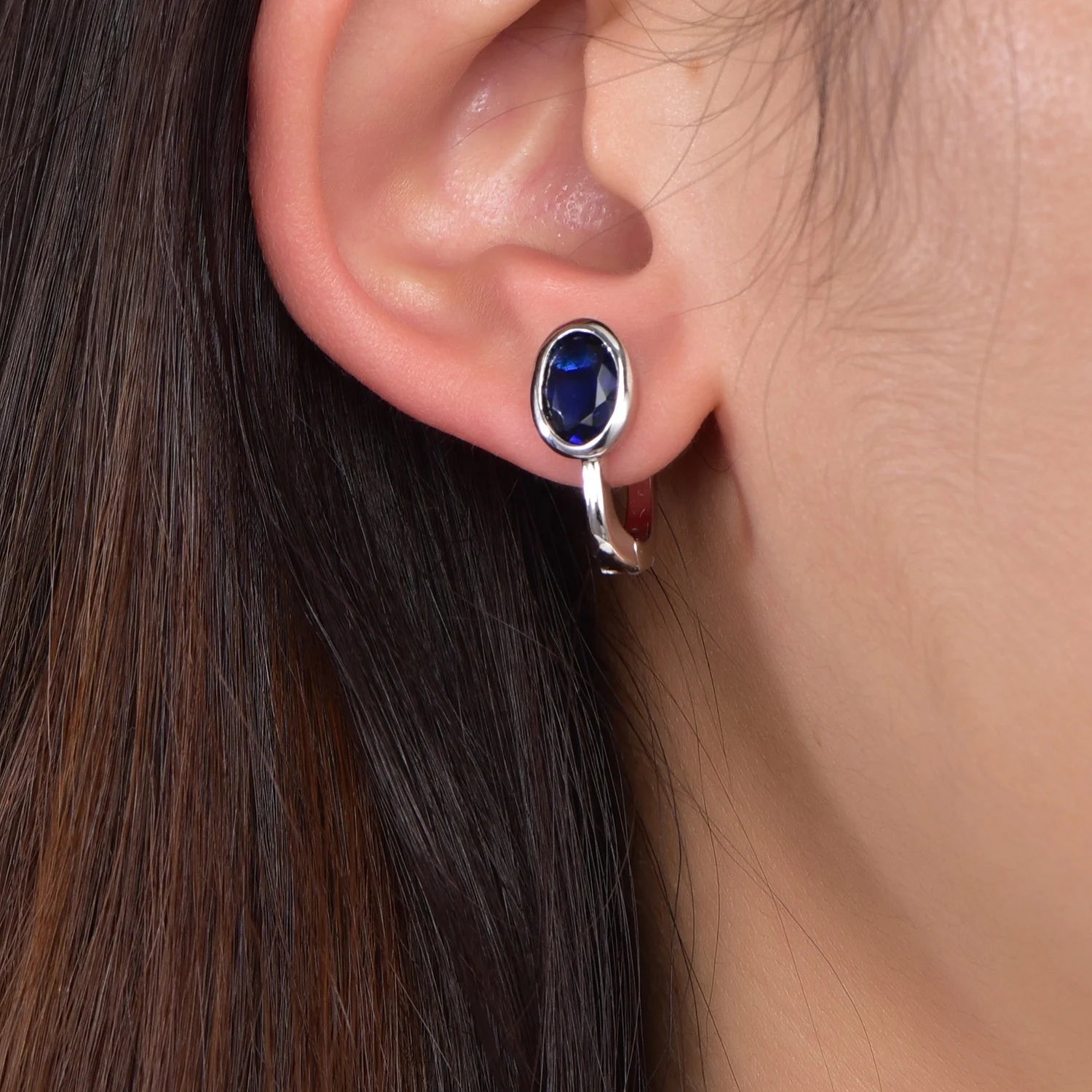 opal cz huggie earrings stainless steel Sterling silver earrings 925 small huggie hoop earring Kirin Jewelry