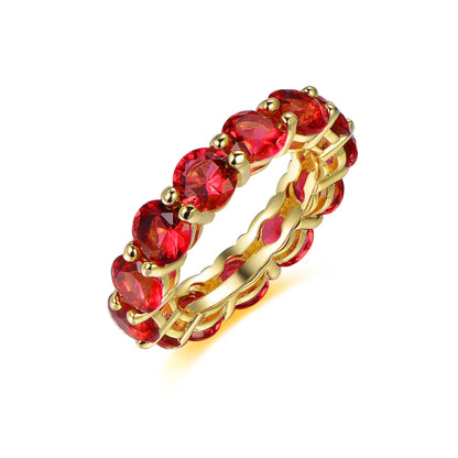 red corundum diamond ring 18k gold textured gold ring wedding ring for ladies Kirin Jewelry