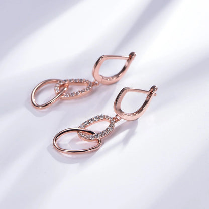 rose gold plated sparkling hoop earrings 3 hoop earrings 925 Silver 5a cz huggie hoop earrings Kirin Jewelry