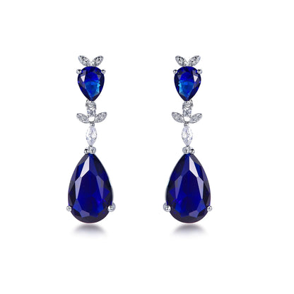 s925 zirconia drop tear earrings s925 earrings sterling silver diamond drop earrings Kirin Jewelry