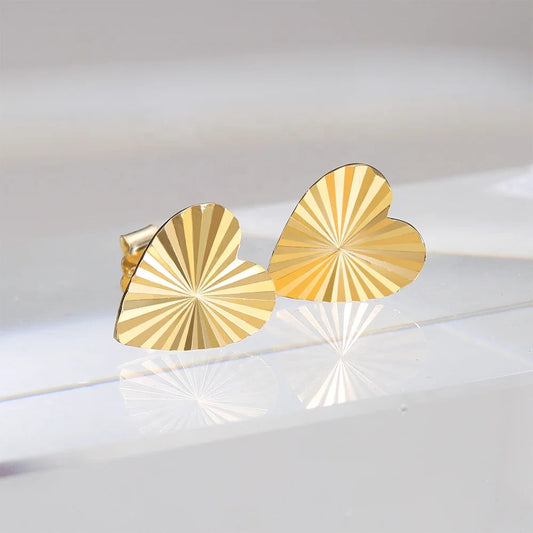 trend 2022 radiation pattern ear ring jewelry 925 sterling silver earrings gold dubai gold stud earrings Kirin Jewelry