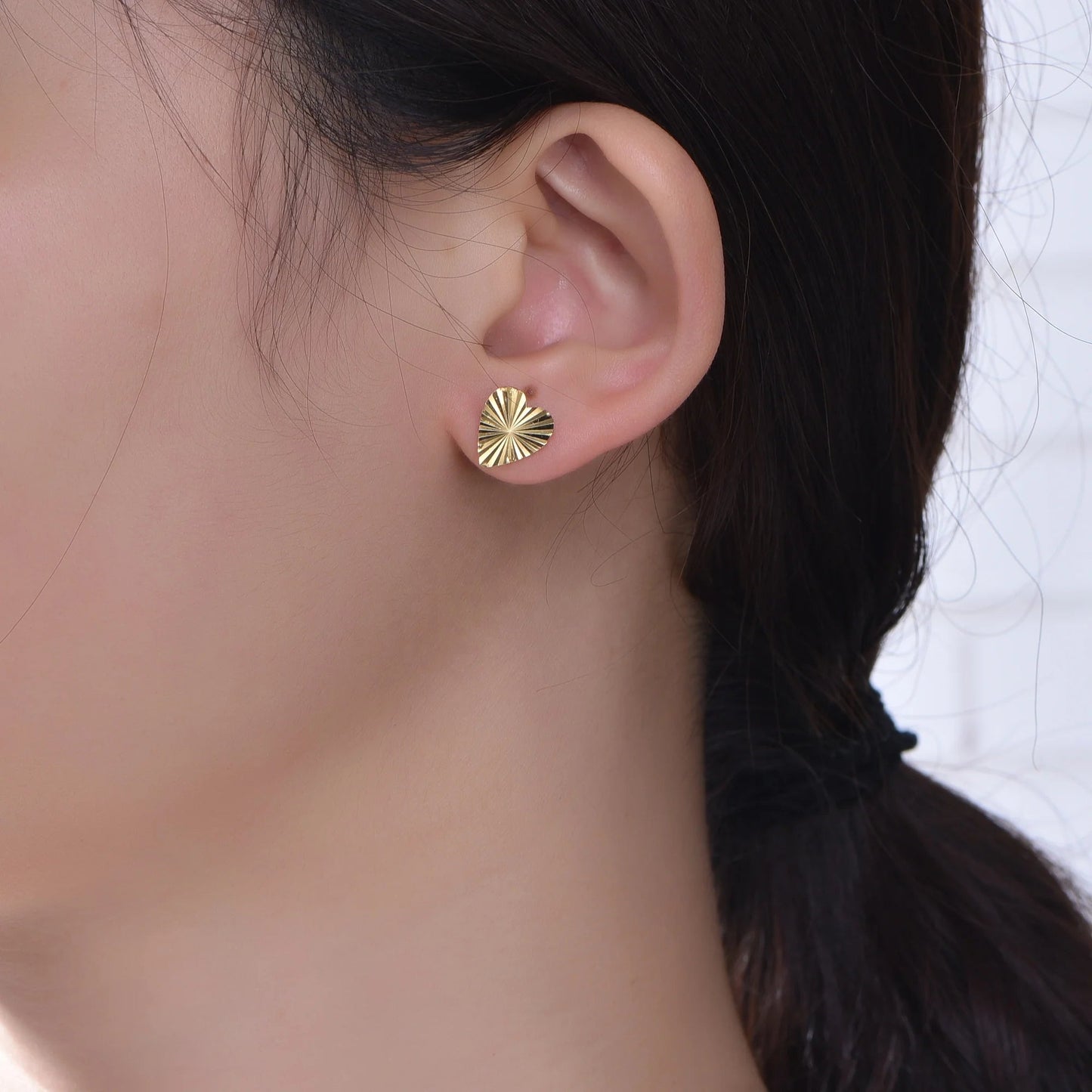 trend radiation pattern ear ring jewelry 925 sterling silver earrings gold dubai gold stud earrings Kirin Jewelry