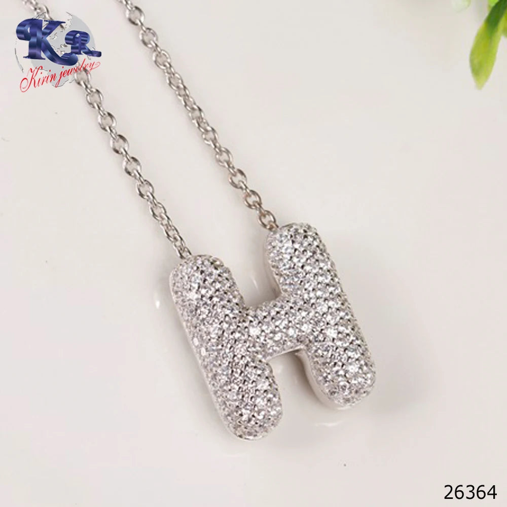 wholesale 925 sterling silver fashion unisex jewelry pendant cubic zircon letter pendant Kirin Jewelry