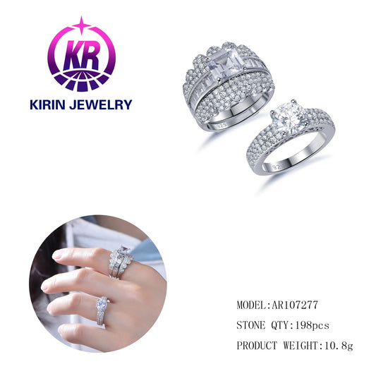 wholesale Fashion jewelry rings Sterling Silver Rings Diamond Wedding Jewelry 925 Sterling Silver Ring For Women Wedding Kirin Jewelry