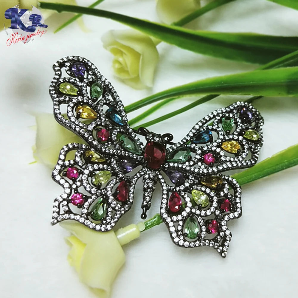 wholesale price handwork gift butterfly custom brooch Kirin Jewelry