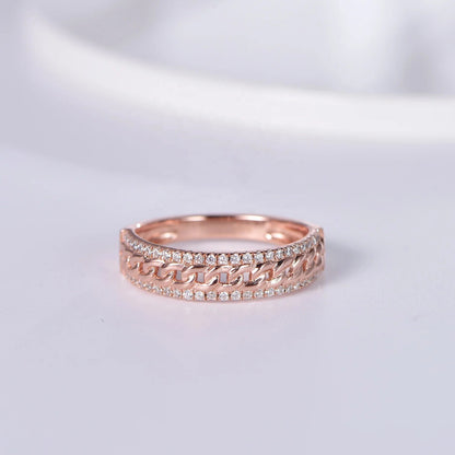 women 18k rose yellow gold plated rings 925 sterling silver rose gold rings frmen twisted rose gold ring Kirin Jewelry